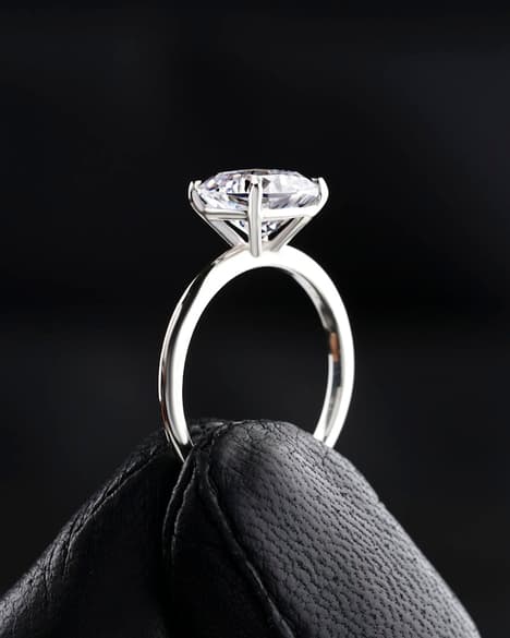 A close-up shot of a diamond ring exuding elegance and luxury, perfect for engagement themes.
